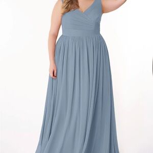 Azazie Keyla Dusty Blue Bridesmaid Dress 18